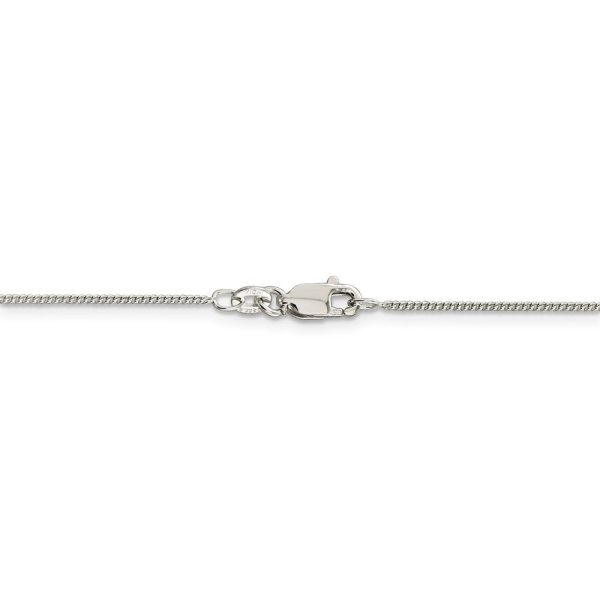 1mm, Sterling Silver Solid Curb Chain Necklace Discount