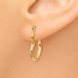 Sideways Heart Hoop Earrings in 14k Yellow Gold Cheap