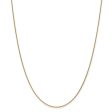 1mm, 14k Yellow Gold Solid Cable Chain Necklace Online