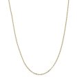 1.25mm 10k Yellow Gold Flat Figaro Chain Necklace Cheap