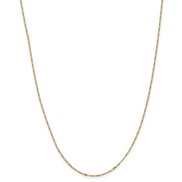 1.25mm 10k Yellow Gold Flat Figaro Chain Necklace Cheap