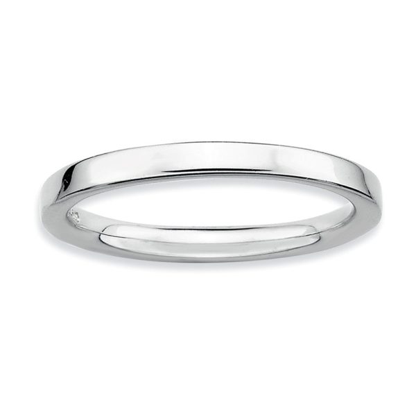 2.25mm Stackable Sterling Silver Semi Rounded Band Sale