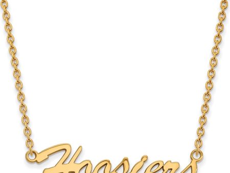 14k Gold Plated Silver Indiana U Medium Pendant Necklace on Sale