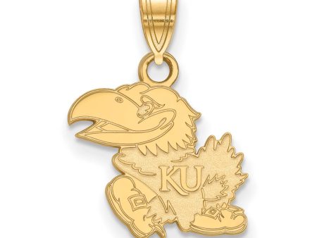 10k Yellow Gold U. of Kansas Small Mascot Pendant Online Sale