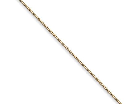 0.5mm, 14k Yellow Gold Solid Box Chain Necklace Online Sale