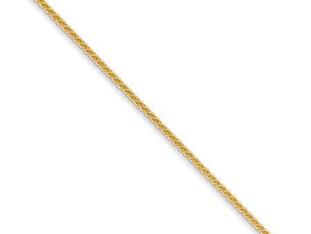 1mm, 14k Yellow Gold, Solid Spiga Chain Necklace Discount