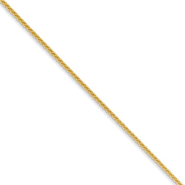 1mm, 14k Yellow Gold, Solid Spiga Chain Necklace Discount