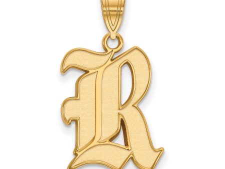 14k Yellow Gold Rice U. Large  R  Pendant Fashion