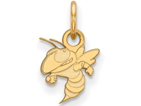 10k Yellow Gold Georgia Technology XS (Tiny) Charm or Pendant Online now