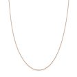 1mm, 14k Rose Gold, Solid Cable Chain Necklace For Cheap