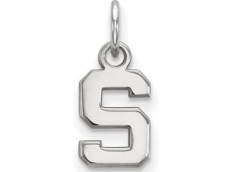 14k White Gold Michigan State XS (Tiny) Initial S Charm or Pendant Sale