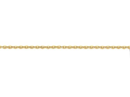 0.95mm 14k Yellow Gold Diamond Cut Cable Chain Necklace Online now