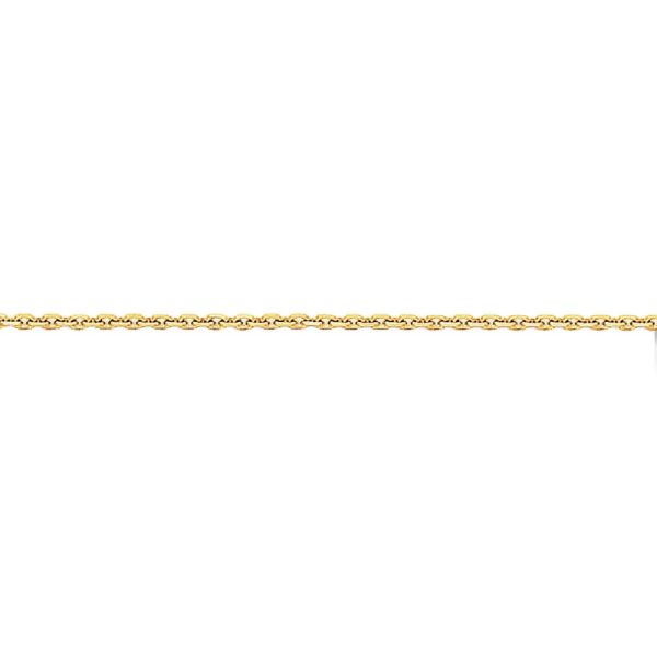 0.95mm 14k Yellow Gold Diamond Cut Cable Chain Necklace Online now