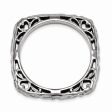 2.25mm Stackable Black Plated Silver Square Hammered Scroll Band Supply