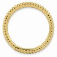 1.5mm Stackable 14K Yellow Gold Plated Silver Twisted Band For Discount