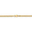 2.25mm 14k Yellow Gold Solid Beveled Curb Chain Necklace Online Hot Sale