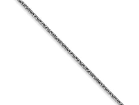 1.5mm, 14k White Gold, Solid Cable Chain Necklace Online Hot Sale