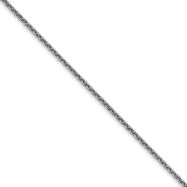 1.5mm, 14k White Gold, Solid Cable Chain Necklace Online Hot Sale