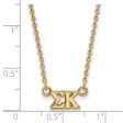 14K Plated Silver Sigma Kappa XS (Tiny) Greek Letters Necklace Discount