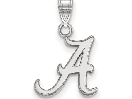 14k White Gold U. of Alabama Small Initial A Pendant For Sale