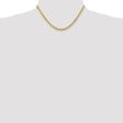 4mm 10k Yellow Gold Diamond-Cut Solid Rope Chain Necklace For Cheap