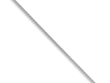 1mm 14k White Gold Solid Spiga Pendant Chain Necklace Cheap