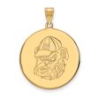 10k Yellow Gold U. of Georgia XL Mascot Disc Pendant Fashion