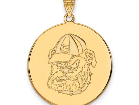 10k Yellow Gold U. of Georgia XL Mascot Disc Pendant Fashion