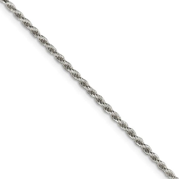 1.75mm Sterling Silver, Diamond Cut Solid Rope Chain Necklace Online now