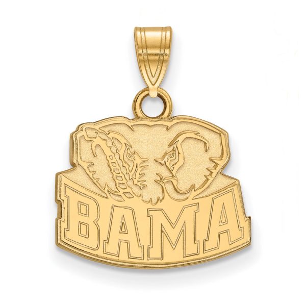 10k Yellow Gold U. of Alabama Small  BAMA  Logo Pendant Discount