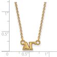 14K Plated Silver Delta Gamma XS (Tiny) Greek Letters Necklace Hot on Sale