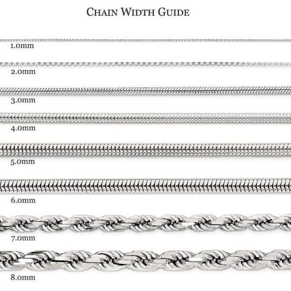 1.4mm, 14k White Gold, Diamond Cut Cable Chain Necklace Online