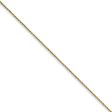 0.6mm 10k Yellow Gold Diamond Cut Solid Cable Chain Necklace For Discount