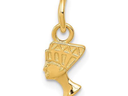 14k Yellow Gold Egyptian Nefertiti Charm Cheap