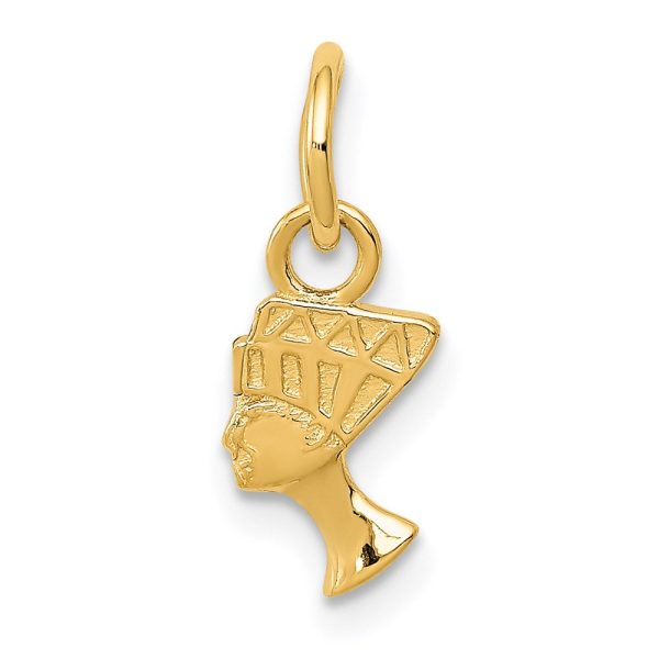 14k Yellow Gold Egyptian Nefertiti Charm Cheap