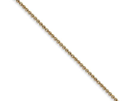 1mm, 14k Yellow Gold Solid Cable Chain Necklace Online