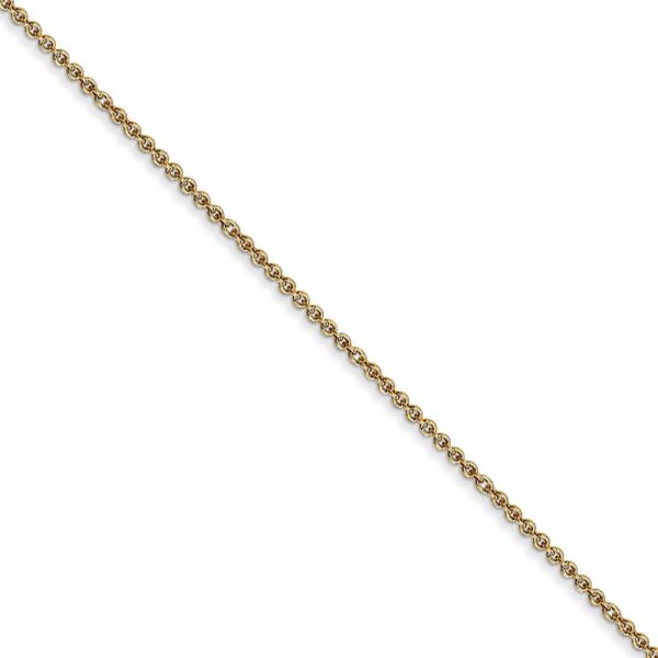 1mm, 14k Yellow Gold Solid Cable Chain Necklace Online