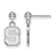 Sterling Silver North Carolina State  NCS  Dangle Earrings Online now