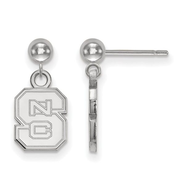 Sterling Silver North Carolina State  NCS  Dangle Earrings Online now