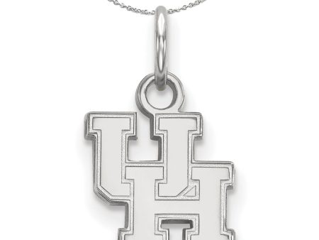 Sterling Silver U. of Houston XS (Tiny)  UH  Pendant Necklace For Discount