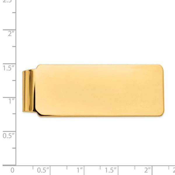 Men s 14k Yellow Gold Polished Fold-Over Money Clip Online now