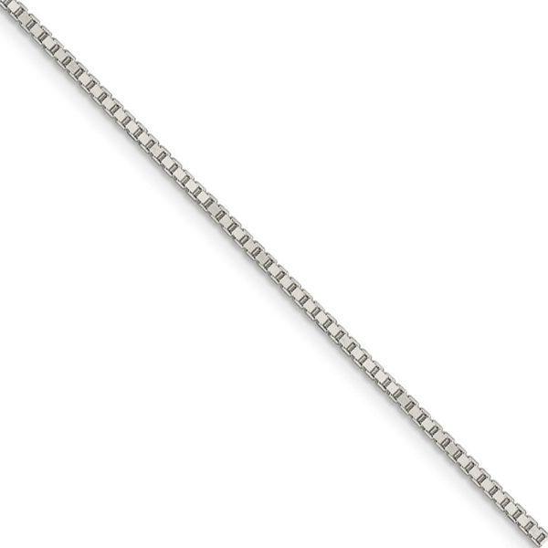 1.5mm Sterling Silver, Box Chain Necklace Discount