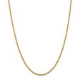 2.75mm 14k Yellow Gold, Diamond Cut Solid Rope Chain Necklace For Discount