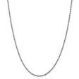 2.25mm, 14k White Gold, Diamond Cut Solid Rope Chain Necklace Online Hot Sale