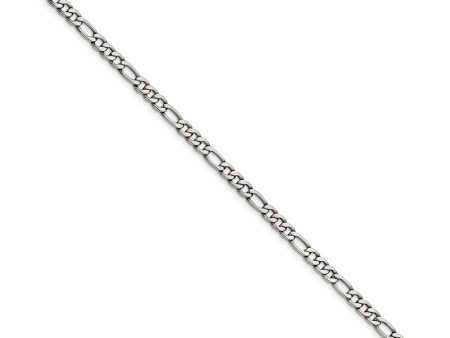 Men s 5.3mm Stainless Steel Figaro Chain Bracelet, 7 Inch Online