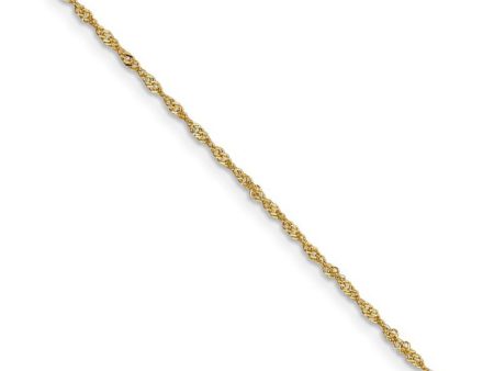 1.1mm 18k Yellow Gold Singapore Chain Necklace Sale