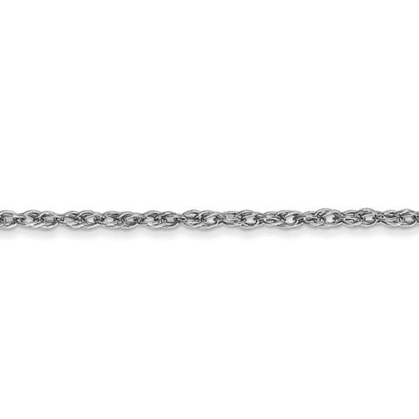 1.3mm, 14K White Gold, Solid Baby Rope Chain Necklace For Discount