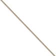 0.5mm, 14k Yellow Gold, Curb Chain Necklace on Sale