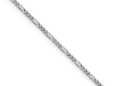 1.75mm Sterling Silver, Solid Figaro Chain Necklace Discount