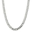 Men s 9.75mm Sterling Silver Solid Flat Curb Chain Necklace Sale